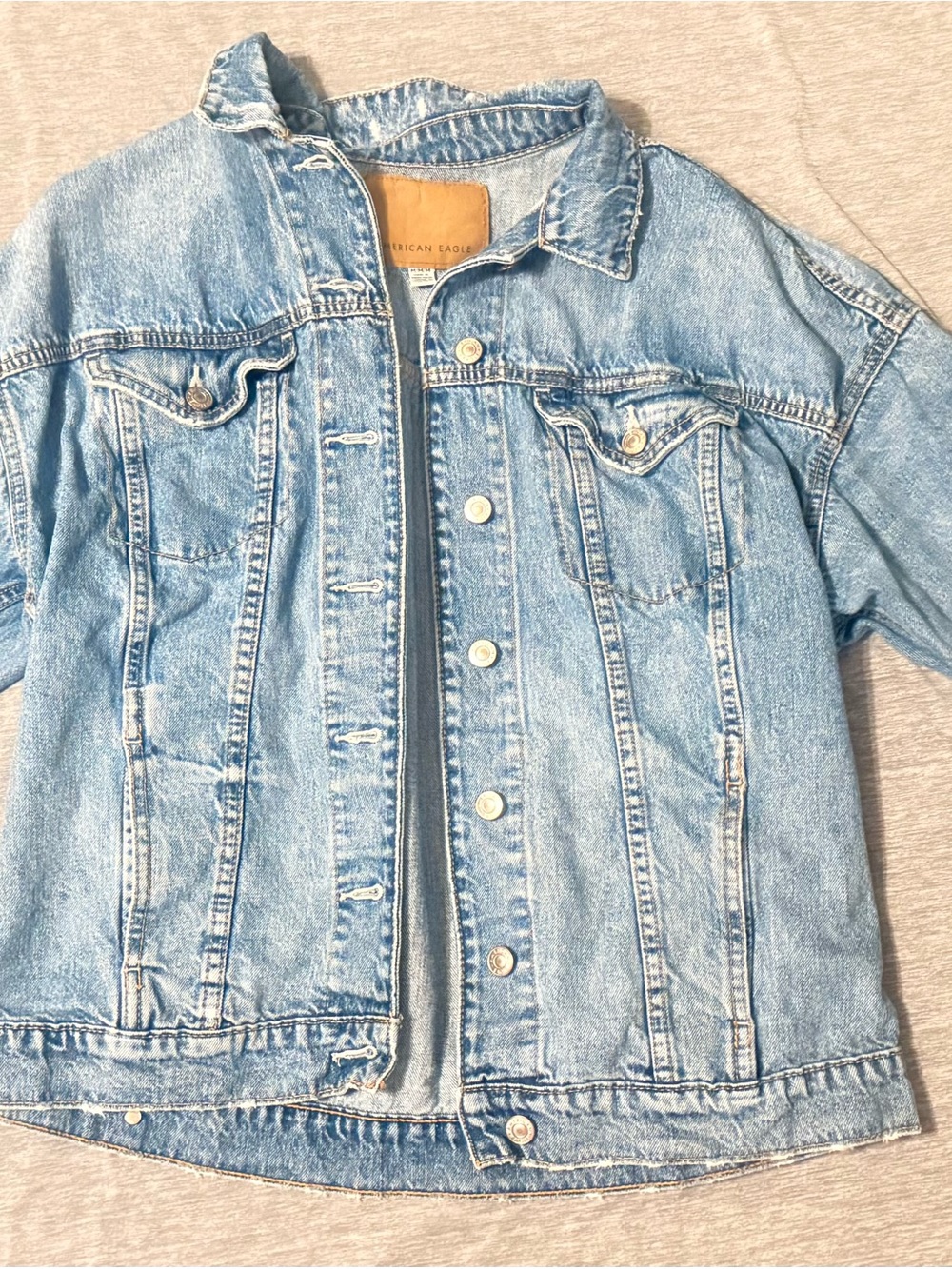 American Eagle Outfitters Light Wash Kids Denim Jacket